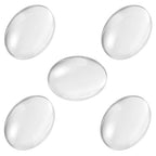 Koliva Oval Cabochons 30x40MM Clear Glass Cabochon 50PCS Transparent Glass Cabochons with Flat Backs Glass Dome for DIY Crafts Photo Pendant Jewelry Making (30x40MM,50PCS) - size: 30x40MM,50PCS