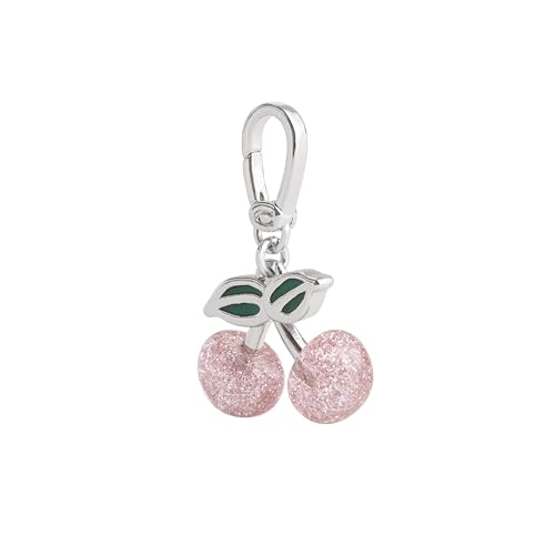 COACH Women's Collectible Signature Jewelry Charm - color: Cherry Pink/Rhodium