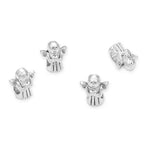 40pcs Cute Love Angel Large Hole Religious Loose Beads (4.5mm Hole) Antique Silver Metal Spacer for DIY Craft Jewelry Making MEC-D4 - size: Cute Angel