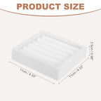 uxcell Stackable Jewelry Storage Tray, Jewelry Tray Drawer Organizer, Small Display Box for Earrings, Necklaces, Rings and Bracelets, White - color: White