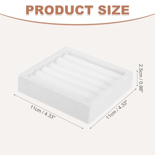 uxcell Stackable Jewelry Storage Tray, Jewelry Tray Drawer Organizer, Small Display Box for Earrings, Necklaces, Rings and Bracelets, White - color: White