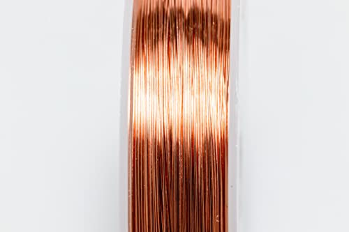 26 Gauge, 99.9% Pure Copper Wire (Round) Dead Soft CDA #110 Made in USA - 1 Ounce (79FT) by CRAFT WIRE - size: 26 Gauge, style: 1 Ounce