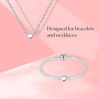 S925 Charms for Bracelets and Necklaces, Gifts for Mothers Nurses Day Graduation, for Girlfriend Family Friend, Bead Pendant, for Pandora, Silver 14K Gold Plated Enamel CZ, DIY Jewelry Making - style: 21 Small Silver Heart Charms