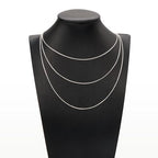10 Pack Silver Necklace Set Delicate Square Rolo Chain Necklaces Bulk for Jewelry Making - color: Silver Box