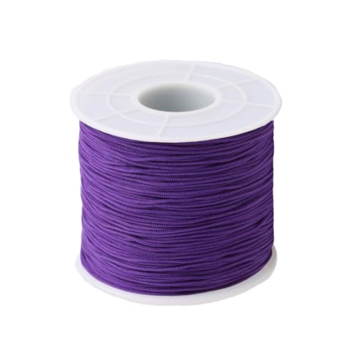 0.5mm 150Yards Nylon String Cord Braided Beading Thread for DIY Crafts Friendship Bracelets Pendant Chinese Lucky Knotting Macrame Necklaces,Jewelry Making (Purple) - color: Purple, size: 0.5MM