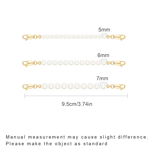 FAMARINE Gold Silver Necklace Extender Chains for Women - color: gold E