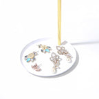 Necklace Holder, Rotating Necklace Display for Vendors, Metal Jewelry Display Stand, Hanging Pandent Chain Tower Rack with 8 Hooks