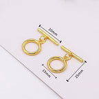 1Box 20 Sets Mixed 5 Styles 14K Real Gold Filled OT Toggle Clasps OT End Clasps Connectors Bar for Bracelet Necklace Jewelry Making (Style1)