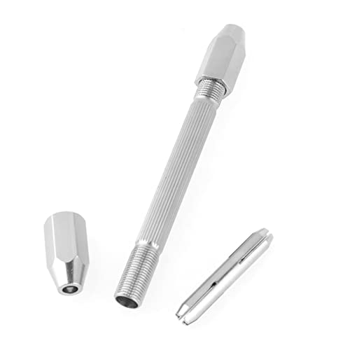 YWBL-WH Double End Pin Vise Chuck with10 pcs Micro Drill Bit Set for Jewelry Watch Carving Repair Tool, Drill