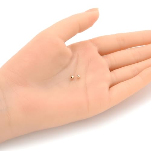 50pcs Adabele Real 1/20 14K Gold Filled Seamless 3mm (0.12 Inch) Tiny Small Round Loose Beads Spacer Non Tarnish for DIY Craft Jewelry Making JK2-A3 - color: 14K Gold Filled, size: 3mm (0.12") - 50pcs