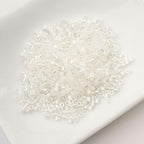 John Bead 25g Cylin Beads Off White AB 11/0 Glass Cylindrical Seed Beads for Jewelry Bracelets Necklaces Earrings Making Embroidery - color: Transparent Off White AB