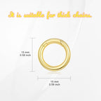 10K Gold Jewelry Clasp Necklace Extender Clasp Bracelet Extension Connector for DIY Necklace Bracelet Anklet Jewelry Making (Style 2-15mm) - style: Style 2-15mm