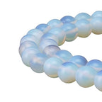 90pcs Adabele Lab Created White Opal Gemstone 4mm (0.16 Inch) Small Round Beads Gem Stone Spacer for DIY Craft Jewelry Making GS13-4 - color: White Opal (Lab Created), size: 4mm (90pcs/1 Strand)