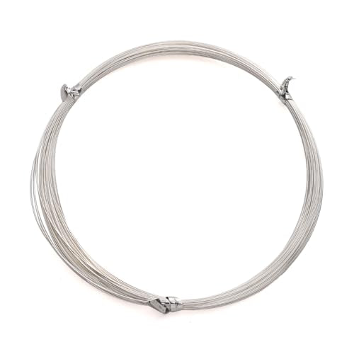 BEADIA Silver Plated Wire 0.4mm 10 Meters Bead Cord for Bracelet Necklace Charm Beading Jewelry Making Findings - size: 0.4mm, style: Silver