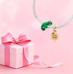 Mother Heart Charms for Bracelets Love Mom Flowers Charm Jewellery for Women - style: Flower Color-Changing Charm