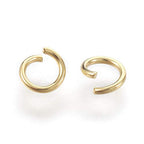 HDSupplies 100 Pieces - 304 Gold Tone Stainless Steel Jump Rings - 6mm - 20 Gauge (0.8mm Thickness) - color: Gold Tone Stainless Steel, size: 6mm / 0.8mm Thick / 20 Gauge