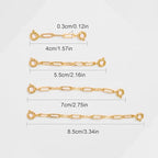 FAMARINE Gold Silver Necklace Extender Chains for Women - color: gold A