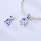 LAZA Charms for Bracelets 925 Sterling Silver Butterfly Summer Travel Ocean Lucky Charm Beads Pendant Jewelry for Women Mom - color: Devil's Eye