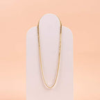 PAVOI 14K Gold Plated Curb Paperclip Box Sphere Bead Snake Herringbone and Figaro Chain Adjustable Necklace - style: Curb
