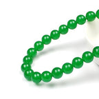 MJDCB Stone Beads Green Jade Round Loose Beads for Jewelry Making DIY Bracelet Necklace (8mm) - color: Green Jade, size: 8mm