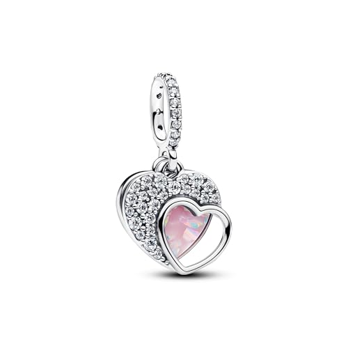 Mother Heart Charms for Bracelets Love Mom Flowers Charm Jewellery for Women - style: Double Heart Mother Charms
