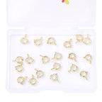 BEADIA 14K Gold Plated Spring Clasps Non Tarnish 6mm 20pcs for Jewelry Making Findings - color: Spring Clasps 14K Gold, size: 6mm