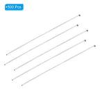 PATIKIL 500Pcs Flat Head Pins for Jewelry Making 70mm Stainless Steel Flat Head Pins Jewelry Head Pins for Craft Earring Bracelet Necklace Pendant Supplies 22 Gauge Silver - size: 70mm