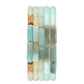 BEADIA Natural Amazonite Tube Beads 13x4mm 30pcs Cylinder Loose Semi Gemstone Beads for Jewelry Making Design - color: Amazonite Cylinder