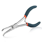 SPEEDWOX Long Reach Needle Nose Pliers with Serrated Jaws Bend Nose Pliers Fish Pliers Hook Remover Angled Needle Nose Plier with Cutter for Hard to Reach Narrow Spaces Jewerly Making - style: Needle Nose Pliers with bend nose