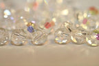 100pcs Adabele Austrian 4mm (0.16 Inch) Small Faceted Loose Round Crystal Beads Clear AB Compatible with 5000 Swarovski Crystals Preciosa SS2R-402 - color: Crystal Ab, size: 4mm Small (100pcs)