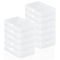Rocutus Clear Plastic Beads Storage Containers Empty Mini Storage Container Box,12 Pack Plastic Storage Containers with Lids,Bead Storage Box with Hinged Lid for Beads(4.5 x 3.3 x 1.1 inch) - size: 4.5 x 3.3 x 1.1 inch