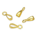 5pcs Adabele Real Yellow Gold Plated 925 Sterling Silver 11mm Pendant Clasp Folding Donut Bail Closed Loop Jumpring for DIY Craft Jewelry Making SS71-2 - color: Gold plated sterling silver