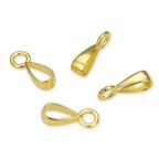 5pcs Adabele Real Yellow Gold Plated 925 Sterling Silver 11mm Pendant Clasp Folding Donut Bail Closed Loop Jumpring for DIY Craft Jewelry Making SS71-2 - color: Gold plated sterling silver