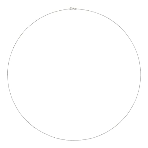 Amazon Essentials Sterling Yellow Gold or Silver Thin 0.8mm Box Chain Necklace - color: Silver, size: 30"