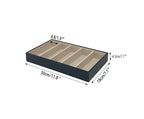 5 Slot High End PU Leather Velvet Drawer Divider Eyewear Storage Sunglasses Jewelry Show Tray Organizer - color: Blue-beige L5