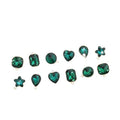 Song Xi Red Shape Random Charms For Jewelry Making Clear Crystal Charms Pendants Bracelets Necklace Earrings Bulk Keychain Arts And Crafts Diy Birthday Gifts For Women AB Color 12pcs - color: Random Shapes - Green