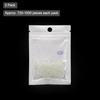 Iridescent Glass Tiny Bubble Beads, 0.4-3mm 20g No Hole Micro Mini Round Clear Water Droplets Beads - Applications: for Resin Filler, Nail Art, Dollhouse Bath Tub, 2-Pieces - color: Iridescent Clear, size: φ0.4-3mm