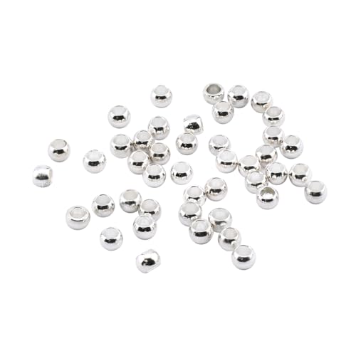 Beadalon Crimp Beads, Size #2, Silver Plated, 1.5 g, Approx. 45 pc - color: Silver, size: Size #2, 45 pc
