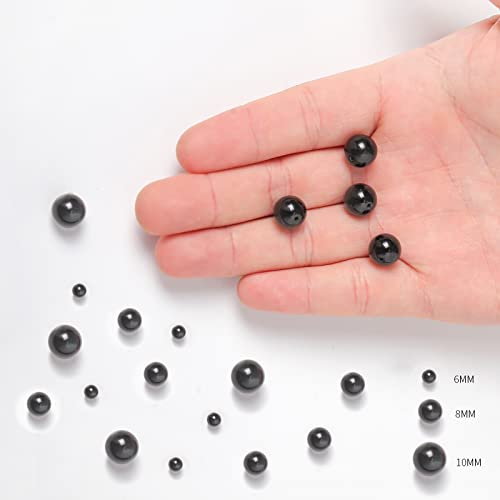 35pcs 10mm Natural Black Obsidian Gemstone Beads Energy Healing Crystal Round Loose Stone Beads for Jewelry Making, DIY Bracelets Necklaces - color: Black Obsidian, size: 10mm
