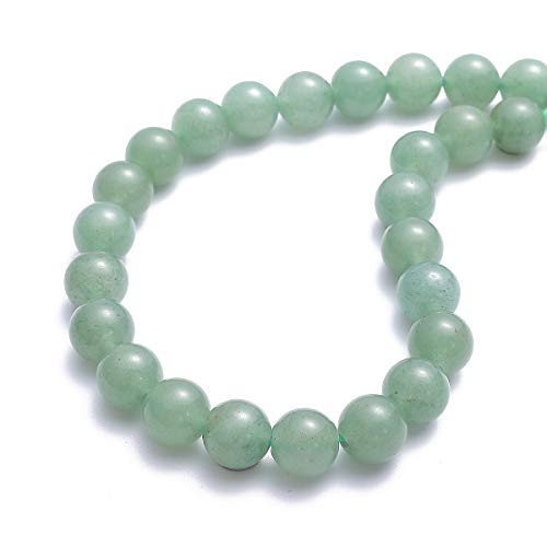 BEADIA Natural Green Aventurine Jade Stone Round Loose Semi Gemstone Beads for Jewelry Making 12MM 32PCS - color: Green Aventurine Jade, size: 12mm