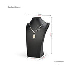 Oirlv Leather Necklace Display Stand Black Jewelry Mannequin H13.2inch - size: H13.39"