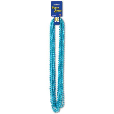 Party Beads - Small Round - size: 12-Pack, style: Turquoise (12-Pack)