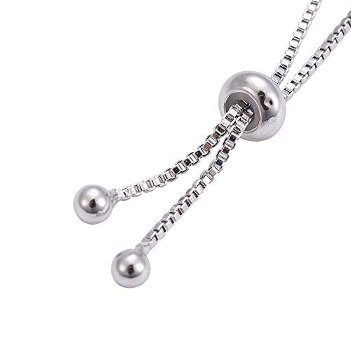 DanLingJewelry 10pcs Adjustable Slider Bracelet Slider Extender Chains Friendship Bracelets with Balls Charms Ends for Jewelry Making DIY 8 Inches(226mm) P - color: StyleⅣ-10 pcs-Platinum