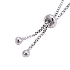 DanLingJewelry 10pcs Adjustable Slider Bracelet Slider Extender Chains Friendship Bracelets with Balls Charms Ends for Jewelry Making DIY 8 Inches(226mm) P - color: StyleⅣ-10 pcs-Platinum