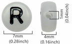 200PCS Letter Beads Glow in The Dark 4x7mm Acrylic Alphabet Letter R Beads for Jewelry Making Bracelet - color: R-200PCS