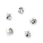 40pcs Fleur De Lis Iris Lily Large Hole Loose Beads (4.5mm Hole) Antique Silver Metal Spacer for DIY Craft Jewelry Making MEC-D5 - size: Fleur De Lis Iris Lily (Style 1)