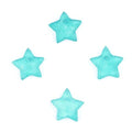 TheBeadChest Star Sea Glass Pendants, Frosted Matte Eco-Friendly Translucent Recycled Glass Charms for Jewelry & Necklace Making - color: Bright Aqua, size: Star
