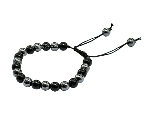 Amazing Gemstone Bracelet for Lymphatic Drainage - Black Obsidian Hematite Bracelet Set for Men Women Healing Calming Anxiety Stress Relief Gifts Pulseras Para Hombres Mujer Stocking Stuffers - color: Lymphatic Drainage