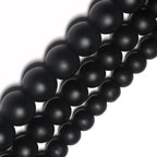 Yochus 45pcs Black Matte Onyx Agates Beads，8mm Healing Power Natural Stone Round Loose Beads for Jewelry Making Earring Necklace DIY Crafts - color: Black Matte Onyx Agates, size: 8mm 45beads