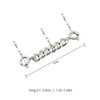 925 Sterling Silver Chain Extender Jewelry Necklace Lobster Clasps and Closures for Necklace Bracelet Jewelry Making Supplies(1piece) (3mm*2cm) - size: 3mm*2cm
